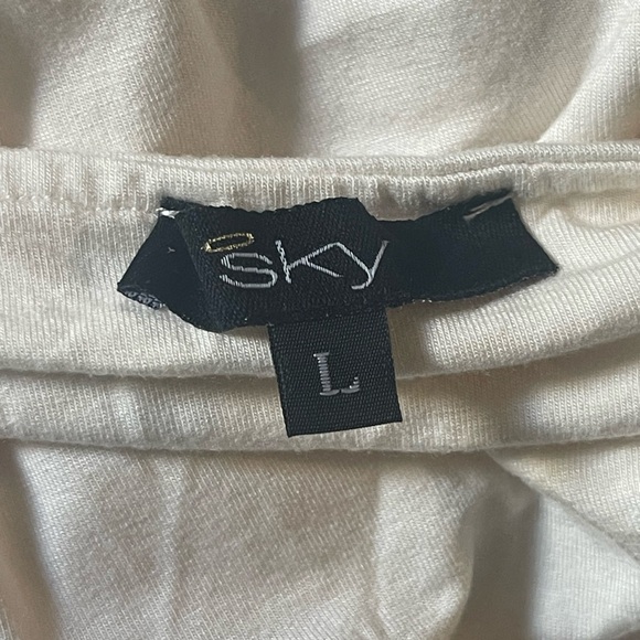 SKY Brand Halter Gown Dramatic Open Back Rayon Spandex Blend Pocahontas Large - Picture 10 of 11